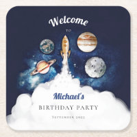 Rymden Rocket Planets Galaxy Pappra Tallrikar