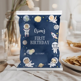 Rymden Safari Birthday Chip Bag Wrapper Reklamblad