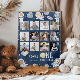 Rymden Safari Birthday Photo Milestone Poster