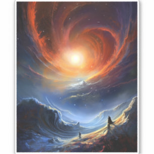 Rymden Sci Fi liggande bild Klistermärken