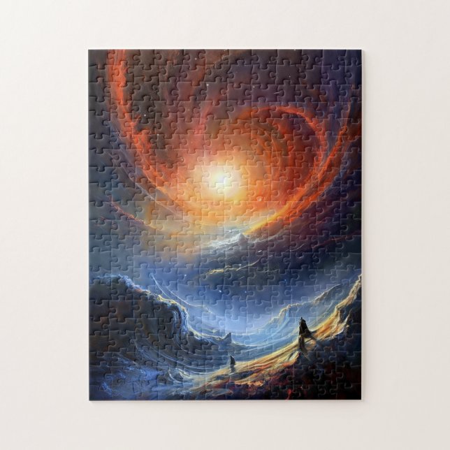 Rymden Sci Fi liggande bild Pussel (Vertikal)