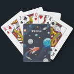 Rymden Shuttle Måne Stars Personlig Casinokort<br><div class="desc">Coola och nonsens rymden-kort med stjärnor,  måne och planeter. Anpassa detta genom att lägga till en namn. Klicka på knappen "Anpassa" ovan om du vill ändra platshållaren namn eller ta bort för att göra detta till ett vanligt kort som är ditt sak</div>