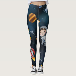 Rymden Shuttle Night Stars Planet Leggings