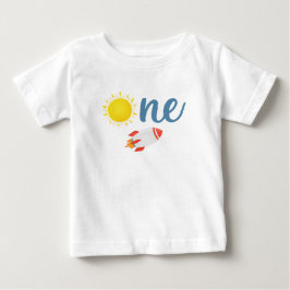 Rymden Sol Rocket First Birthday Shirt T Shirt