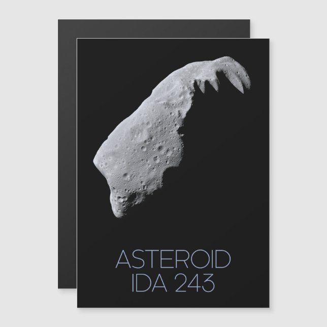Rymden, Solar System, Asteroid Bälte, IDA 243 Magnetisk Inbjudningskort (Fram/baksida)