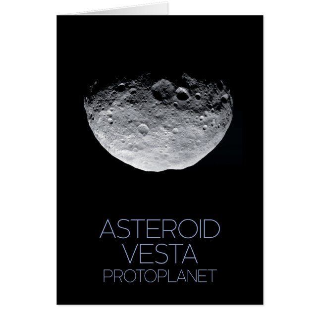 Rymden, Solar System, Asteroid Bälte, Vesta Hälsningskort (Framsidan)