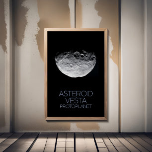 Rymden, Solar System, Asteroid Bälte, Vesta Poster