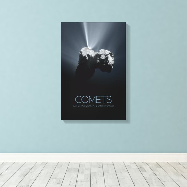 Rymden, Solar System, Cosmos, Comets, 67P Canvastryck (Insitu (trägolv))
