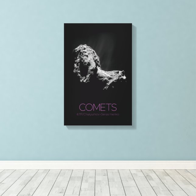 Rymden, Solar System, Cosmos, Comets, 67P Canvastryck (Insitu (trägolv))