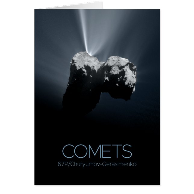 Rymden, Solar System, Cosmos, Comets, 67P Hälsningskort (Framsidan)