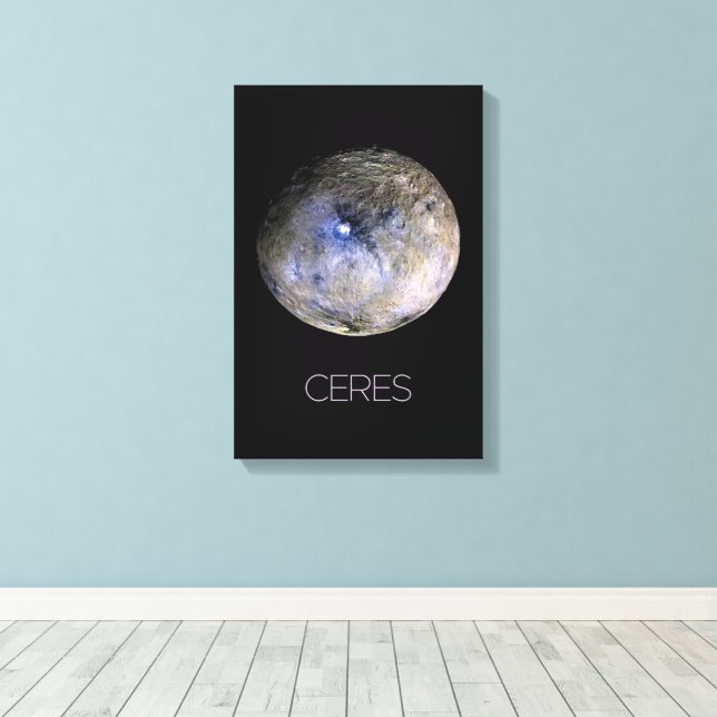 Rymden, Solar System, Dwarf Planet Ceres Canvastryck (Insitu (trägolv))