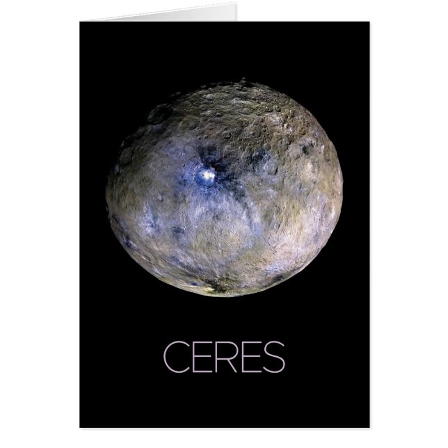 Rymden, Solar System, Dwarf Planet Ceres Hälsningskort (Framsidan)