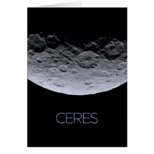 Rymden, Solar System, Dwarf Planet Ceres Hälsningskort