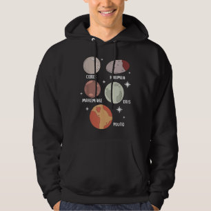Rymden Solar System Dwarf Planet För barn Hoodie