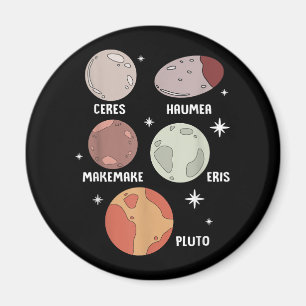 Rymden Solar System Dwarf Planet För barn Magnet
