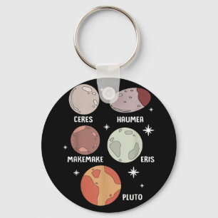 Rymden Solar System Dwarf Planet För barn Nyckelring