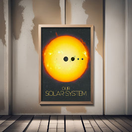 Rymden, solsystemet, Sol och planeter Fototryck