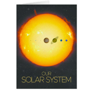 Rymden, solsystemet, Sol och planeter Hälsningskort