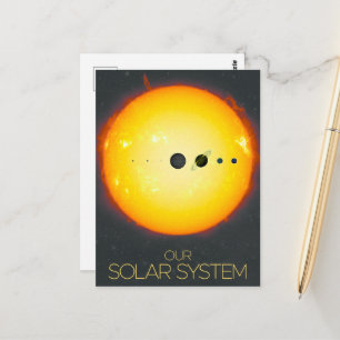 Rymden, solsystemet, Sol och planeter Vykort
