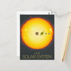 Rymden, solsystemet, Sol och planeter Vykort