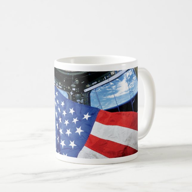 rymden Station American Flagga Earth Orbit Mugg (Framsida höger)