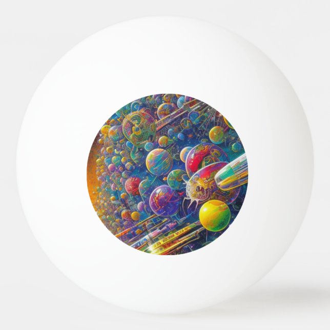 Rymden Tävling 1-stjärnig pong boll (Framsidan)