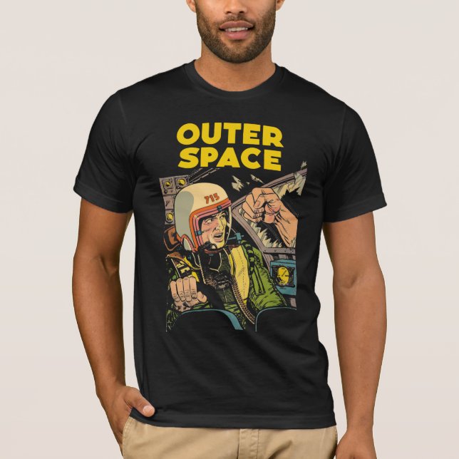 rymden Tecknad nr 18 T-shirt (Framsida)
