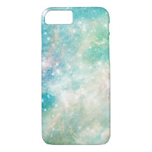 Rymden Turquise Teal Galactic Starry Himlar