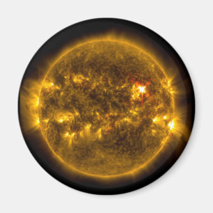 Rymdensol med sol- signalljus magnet