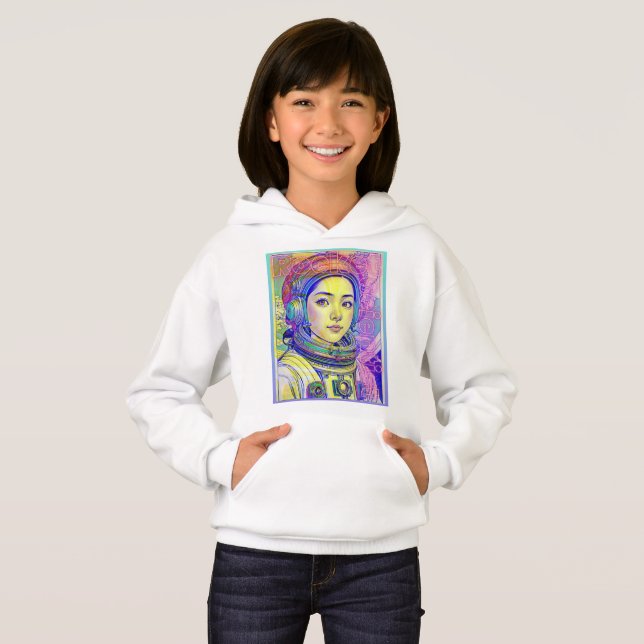 Rymdexperträdning Flicka T Shirt (Hel framsida)