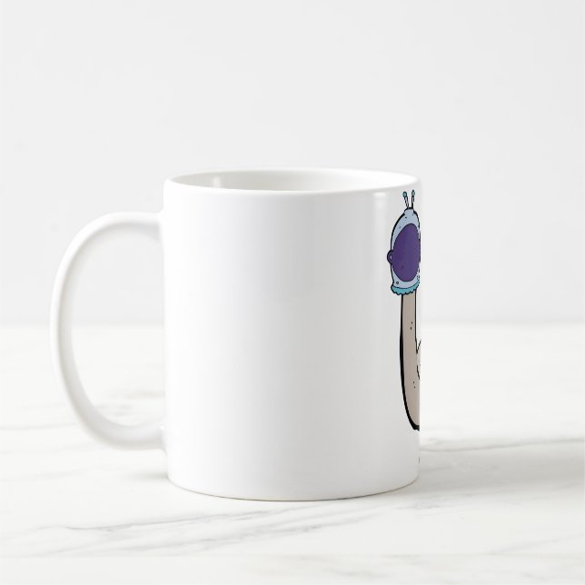 rymdfågel astronaut djur dum fågel kaffemugg (Vänster)