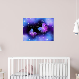 Rymdfantasi Butterflies Cosmic Poster