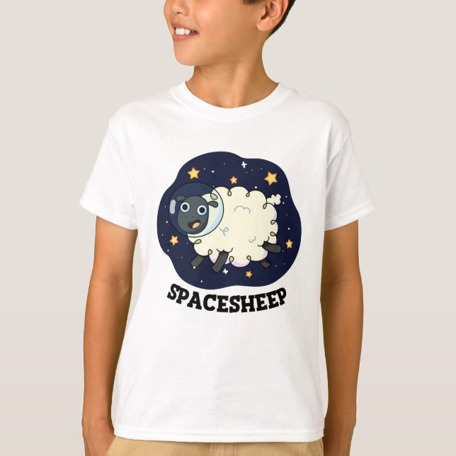 Rymdfår Rollig Astronaut Puns T Shirt (Framsida)