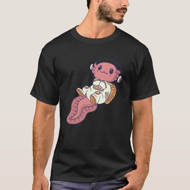 rymdfarare för axolotl, söt axolotl t shirt (Framsida)
