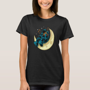 Rymdfarare som spelar fioler på månen kosmonauter t shirt