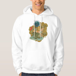 Rymdfararens Tår & Grodans Krona: En Kosmisk Stuga Hoodie