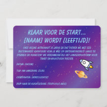 Rymdfärd Födelsedagsinbjudan – Födelsedag