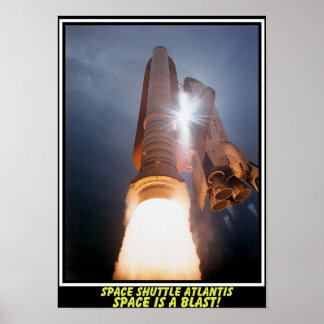 Rymdfärgens Atlantis Space är en sista Poster
