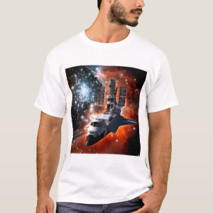 Rymdfärja Atlantis Hubble-teleskopet konstverk T Shirt