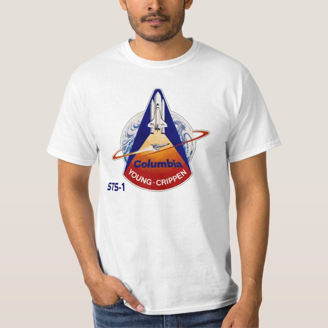 RYMDFÄRJA FÖR NASA STS-1 T-SHIRT (Framsida)