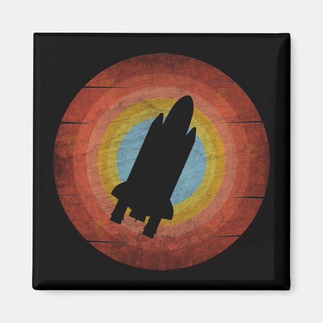 Rymdfärja VINTAGE RETRO Magnet (Framsidan)