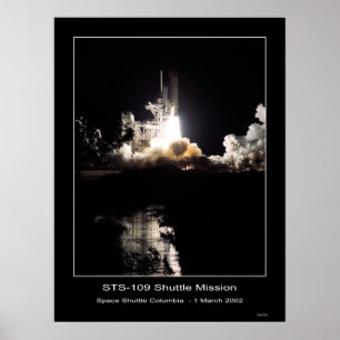 RymdfärjaColumbia start - mars 1, 2002 Poster