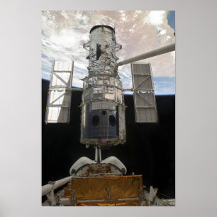 Rymdfärjan Atlant för Hubble utrymmeteleskop Poster