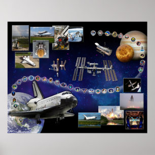 Rymdfärjan Atlantis Hyllningsaffisch Poster