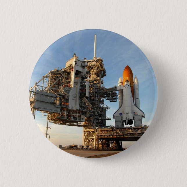 Rymdfärjan Atlantis (STS-122) - barkass vadderar Knapp (Framsida)