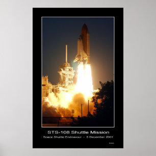 Rymdfärjasträvanstart STS-108 Poster