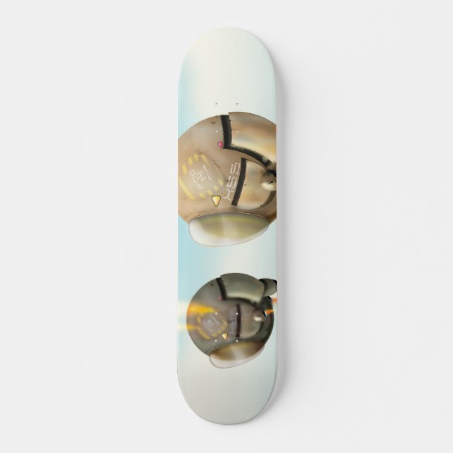 Rymdfarkost som flyger genom en planet skateboard bräda 19,5 cm (Framsida)