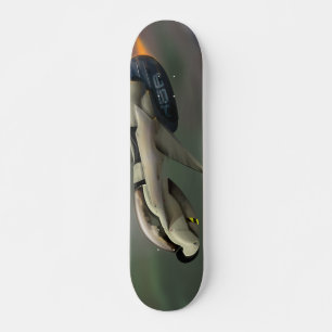 Rymdfarkost som flyger genom en planet skateboard bräda 19,5 cm