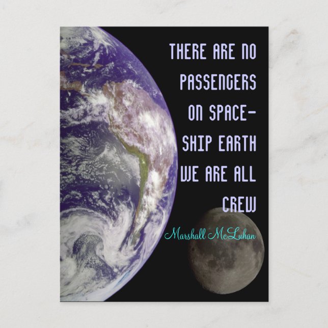 rymdfarkostens jordvykort vykort (Framsida)