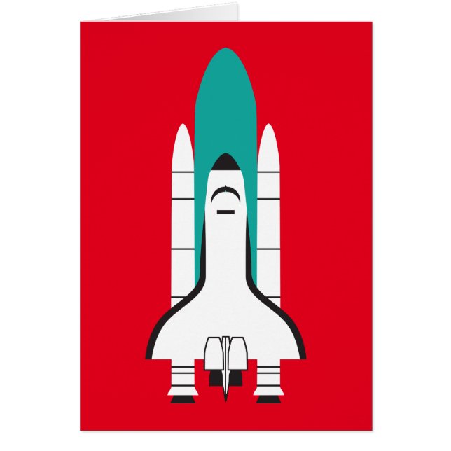 rymdfarkoster hälsningskort (Framsidan)